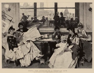 Festa, the Interior of a Venetian Cafe